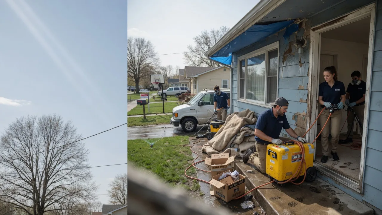 Basement Flood Cleanup in Basco, IL near me